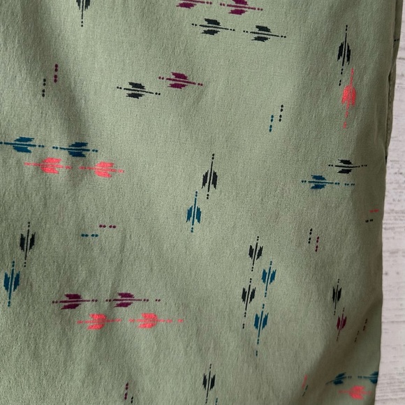 EDDIE BAUER Southwest Floral Nylon Skirt Skort Golf Outdoor Hiking 2 Green - Picture 2 of 10